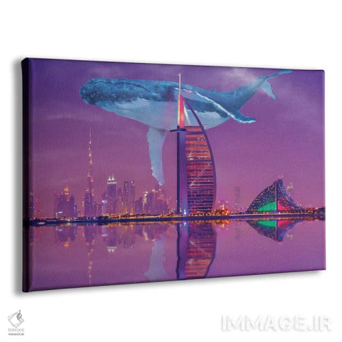 تابلو نهنگ بر فراز دبی اثر دیوید لوبلاو - نمای پرسپکتیو محصول