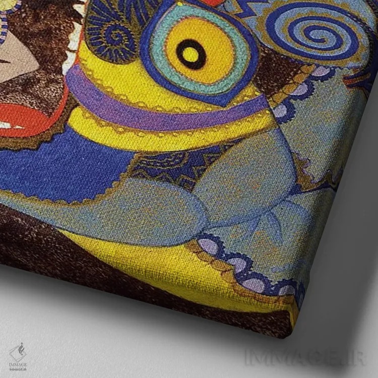 تابلو تنگلوود: شمشیرش را کشید و به سوی هیولا یورش برد اثر ادموند دولاک (نقاش و تصویرگر فرانسوی-انگلیسی) - نمای نزدیک بافت بوم