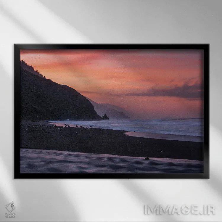 تابلو ساحل گمشده اثر داستین لِفور - نمای قابدار مشکی