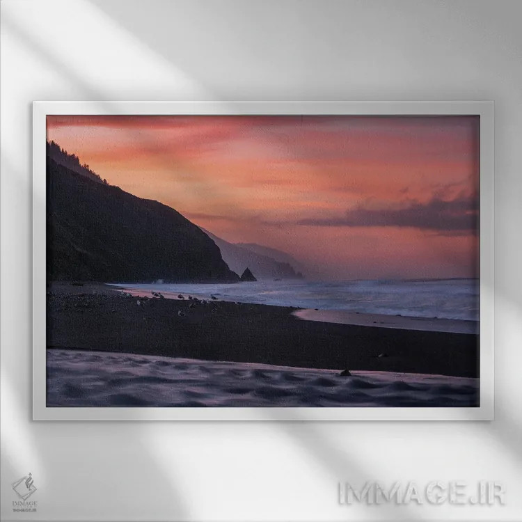 تابلو ساحل گمشده اثر داستین لِفور - نمای قابدار سفید