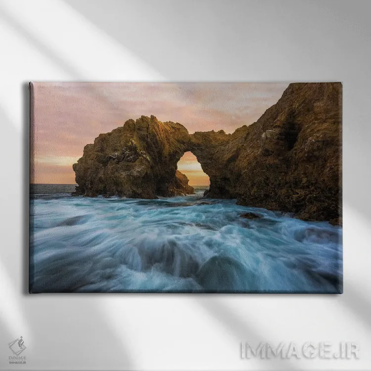 تابلو غروب کورونا دل مار اثر داستین لِفور - نمای روبهرو روی دیوار