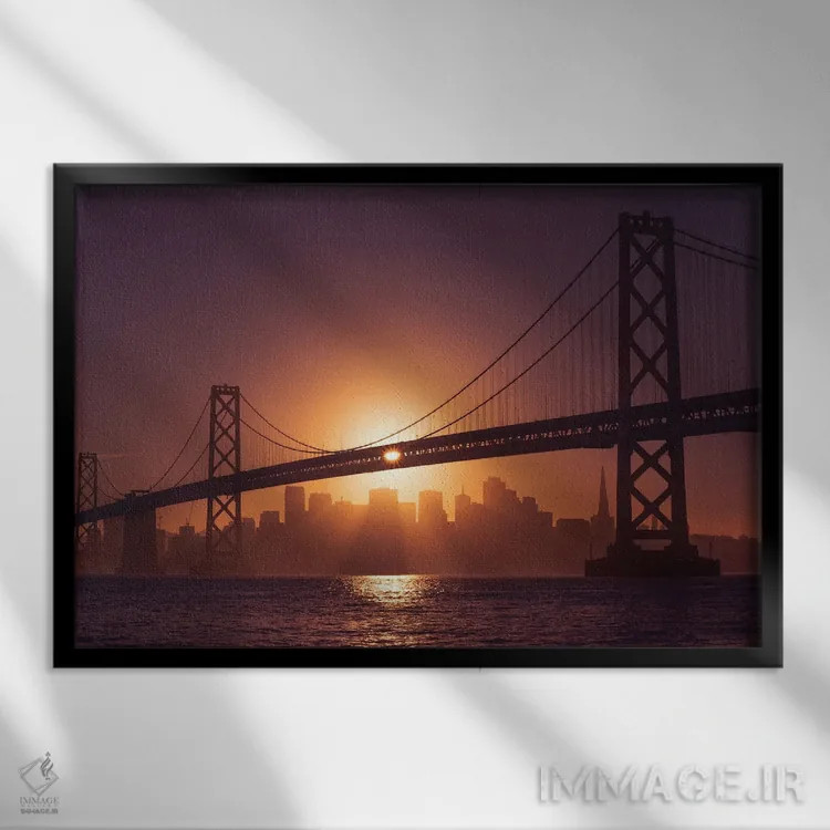 تابلو پل خلیج (ساحلی) اثر داستین لِفور - نمای قابدار مشکی