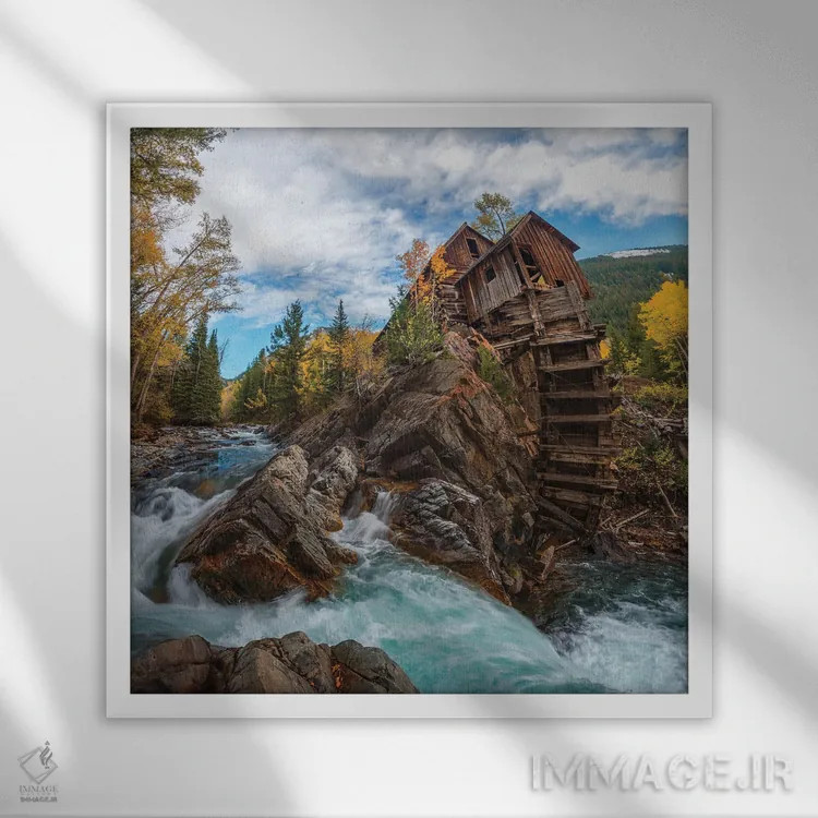 تابلو آسیاب تویستال اثر داستین لِفور - نمای قابدار سفید