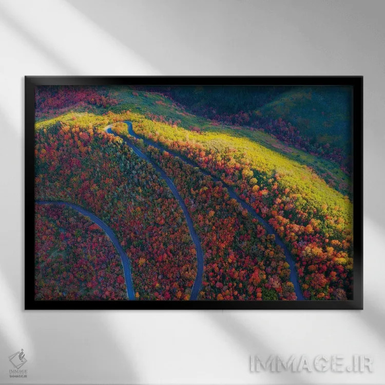 تابلو پارک ایالتی واساچ اثر داستین لِفور - نمای قابدار مشکی