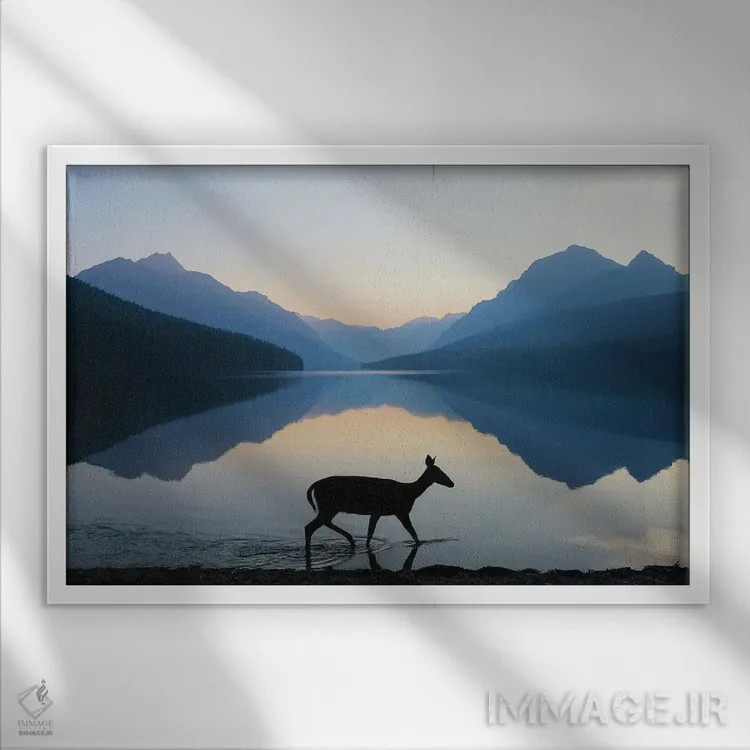 تابلو ظرافت موجودات وحشی اثر داستین لِفور - نمای قابدار سفید