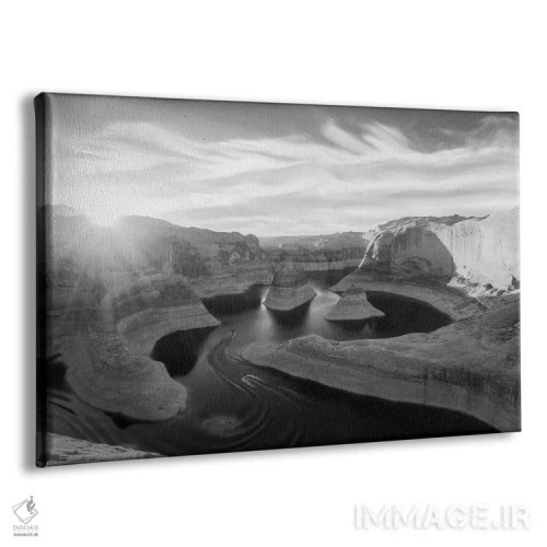 تابلو دره بازتاب (سیاه و سفید) اثر داستین لِفور - نمای پرسپکتیو محصول