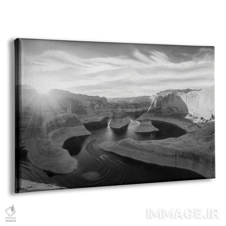 تابلو دره بازتاب (سیاه و سفید) اثر داستین لِفور - نمای پرسپکتیو محصول
