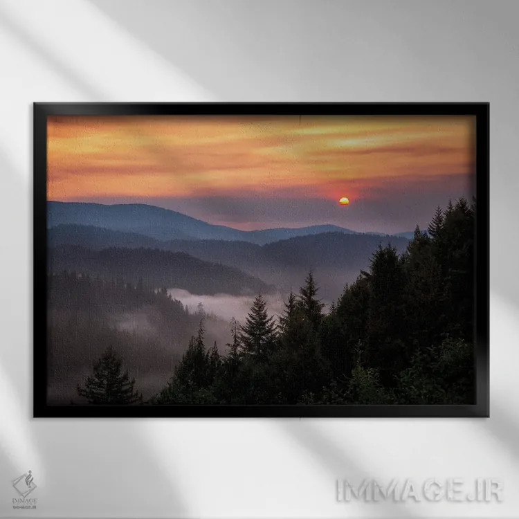 تابلو طلوع گردان کالیفرنیا اثر داستین لِفور - نمای قابدار مشکی