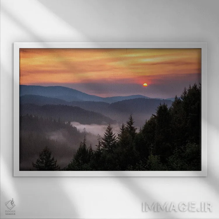 تابلو طلوع گردان کالیفرنیا اثر داستین لِفور - نمای قابدار سفید