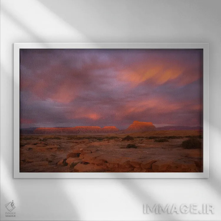 تابلو درخشان اثر داستین لِفور - نمای قابدار سفید