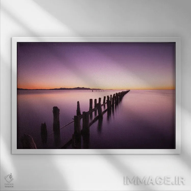 تابلو دریاچه نمک بزرگ اثر داستین لِفور - نمای قابدار سفید