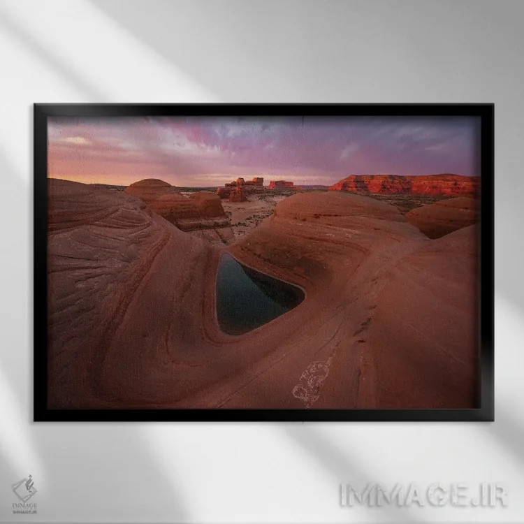 تابلو صبح آبرنگی اثر داستین لِفور - نمای قابدار مشکی