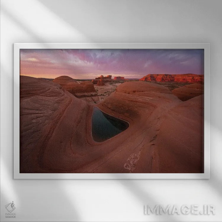 تابلو صبح آبرنگی اثر داستین لِفور - نمای قابدار سفید