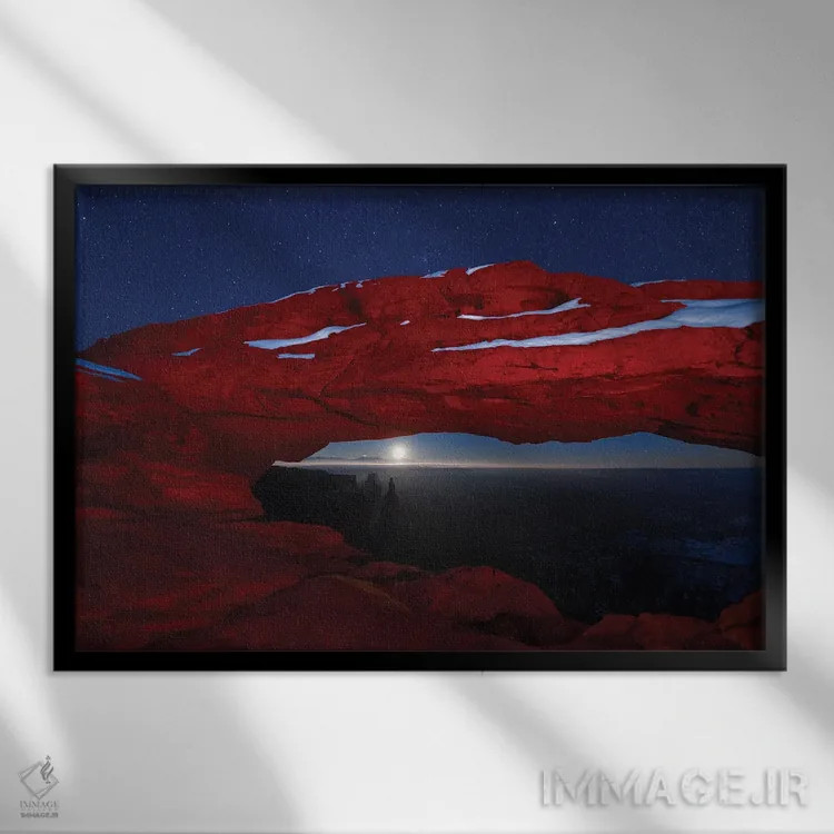 تابلو طلوع ماه آمریکایی اثر داستین لِفور - نمای قابدار مشکی
