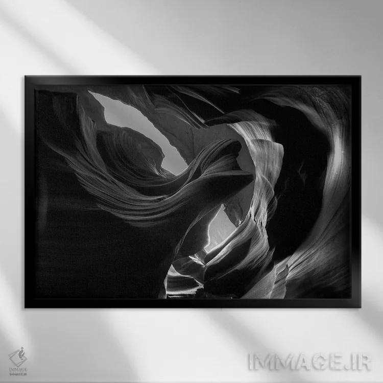 تابلو رقصنده باد اثر داستین لِفور - نمای قابدار مشکی