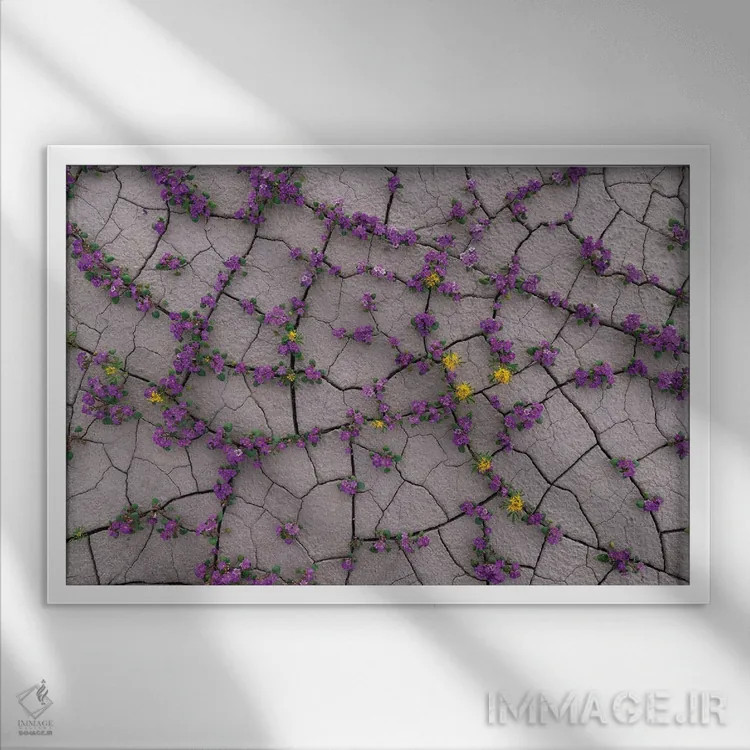 تابلو شکافتن (پیشروی) اثر داستین لِفور - نمای قابدار سفید