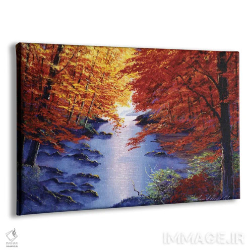 تابلو صبح آبی مهآلود اثر دیوید لوید گلوور - نمای پرسپکتیو محصول