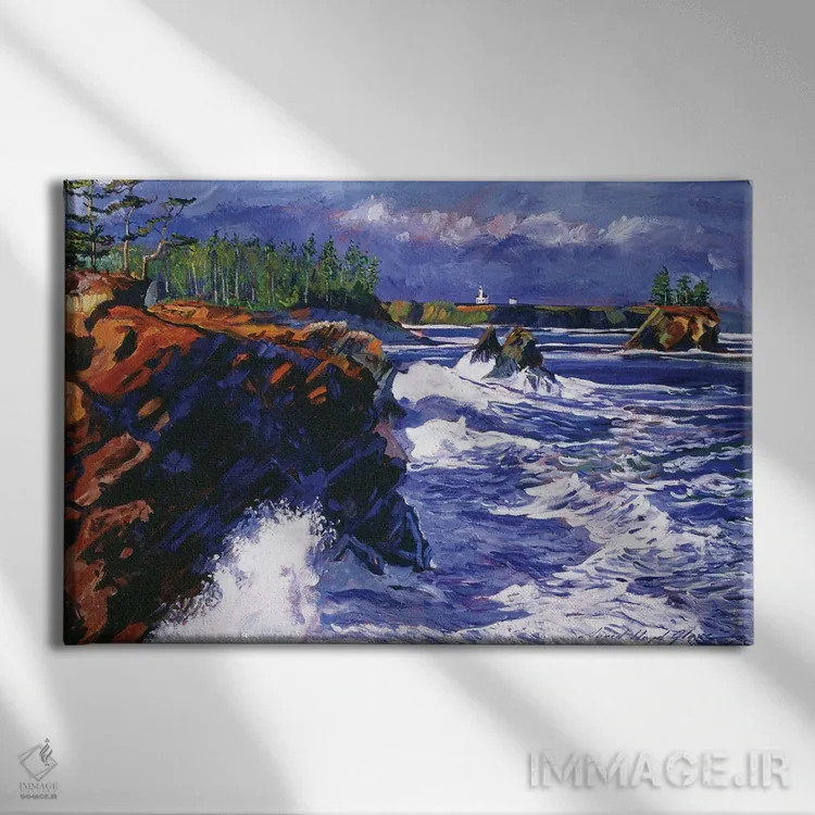 تابلو ساحل دندانهدار اثر دیوید لوید گلوور - نمای روبهرو روی دیوار