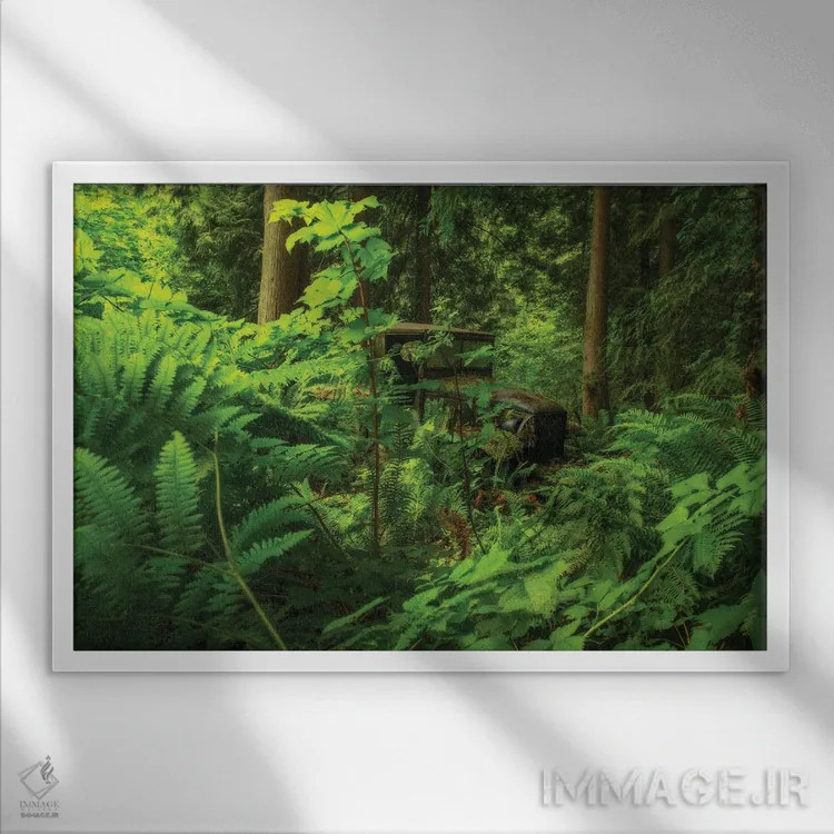 تابلو زنگزده شدن اثر داستین لِفور - نمای قابدار سفید