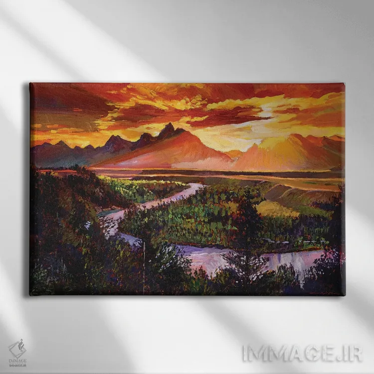 تابلو صبح باشکوه اثر دیوید لوید گلوور - نمای روبهرو روی دیوار