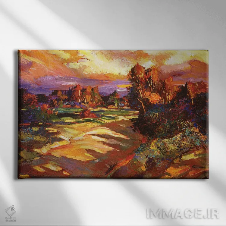 تابلو جادهٔ دره مالیبو اثر دیوید لوید گلوور - نمای روبهرو روی دیوار