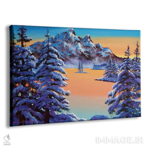 تابلو یخ غروب کوهستان اثر دیوید لوید گلوور - نمای پرسپکتیو محصول