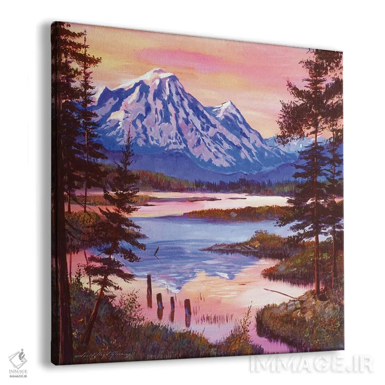 تابلو ساحل کوهستانی در اولین نور اثر دیوید لوید گلوور - نمای پرسپکتیو محصول