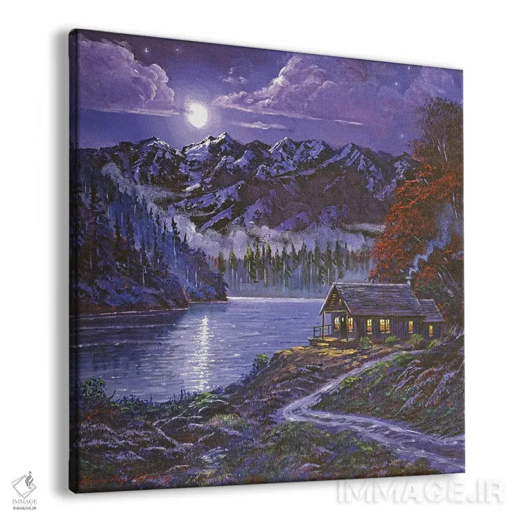 تابلو بازتاب سایه ماه اثر دیوید لوید گلوور - نمای پرسپکتیو محصول