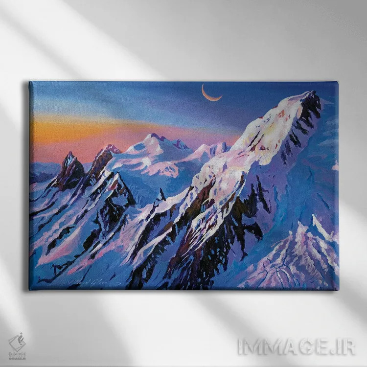 تابلو ماه کوهستانی اثر دیوید لوید گلوور - نمای روبهرو روی دیوار