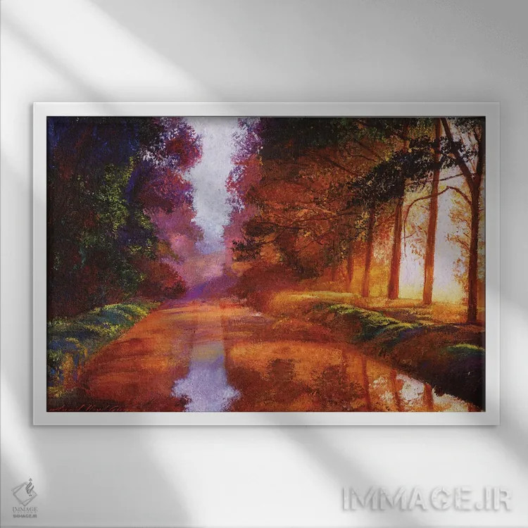 تابلو کوچهٔ اسرارآمیز اثر دیوید لوید گلوور - نمای قابدار سفید