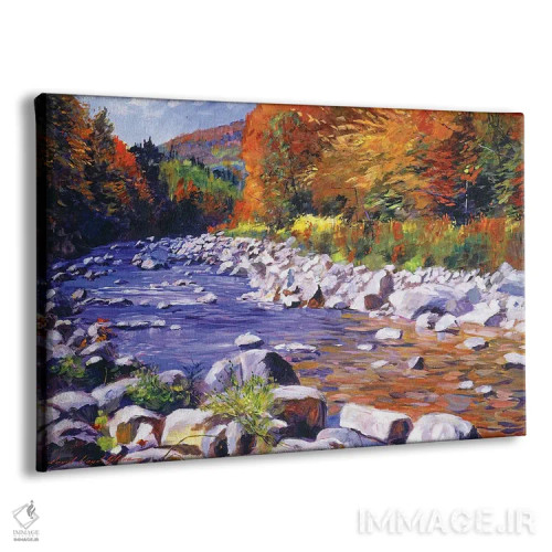 تابلو جریان رودخانهٔ اکتبر اثر دیوید لوید گلوور - نمای پرسپکتیو محصول