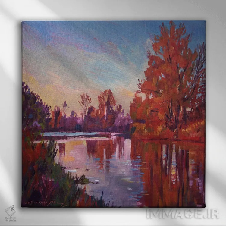 تابلو سکوت اکتبر اثر دیوید لوید گلوور - نمای روبهرو روی دیوار