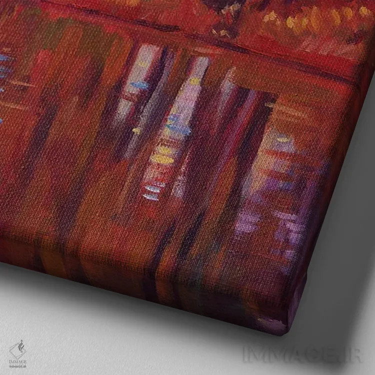 تابلو سکوت اکتبر اثر دیوید لوید گلوور - نمای نزدیک بافت بوم