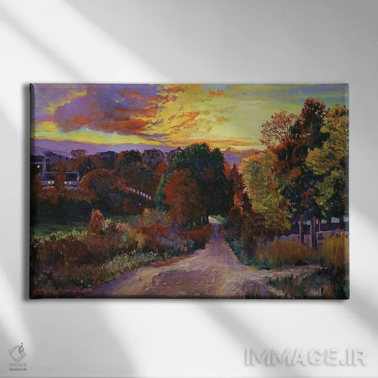 تابلو در راه بازگشت به خانه اثر دیوید لوید گلوور - نمای روبهرو روی دیوار