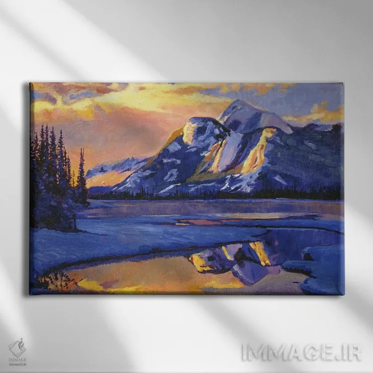 تابلو آبی یخزده اثر دیوید لوید گلوور - نمای روبهرو روی دیوار