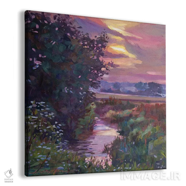 تابلو جویبار طلوع آفتاب اثر دیوید لوید گلوور - نمای پرسپکتیو محصول