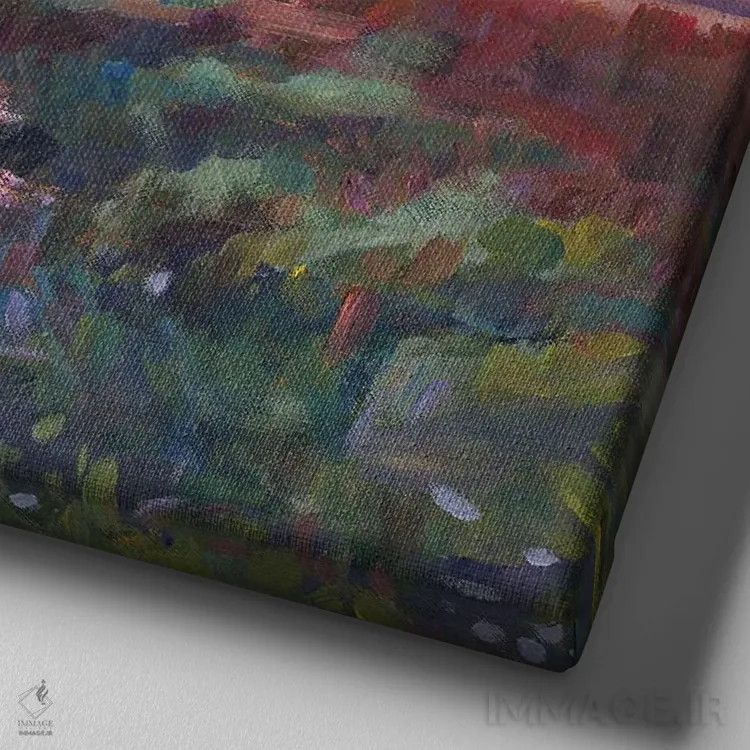 تابلو جویبار طلوع آفتاب اثر دیوید لوید گلوور - نمای نزدیک بافت بوم