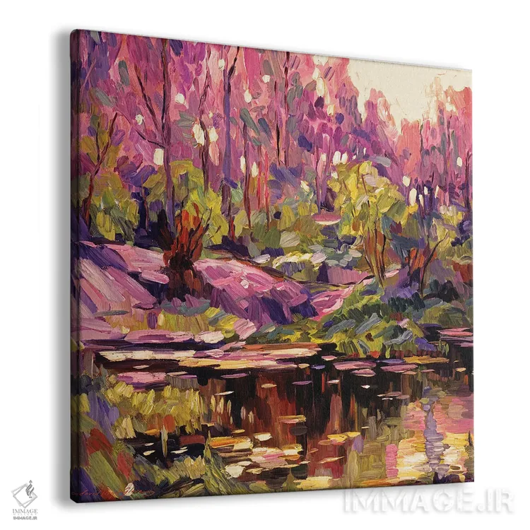 تابلو برکه در غروب (نقاشی فضای باز) اثر دیوید لوید گلوور - نمای پرسپکتیو محصول