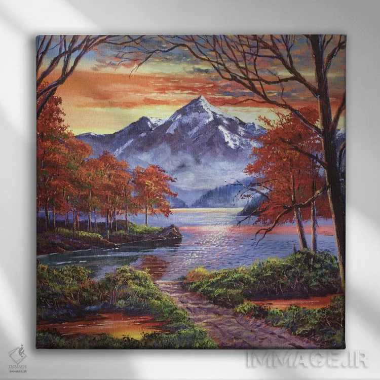 تابلو مسیر به سوی دریاچهٔ درخشان اثر دیوید لوید گلوور - نمای روبهرو روی دیوار