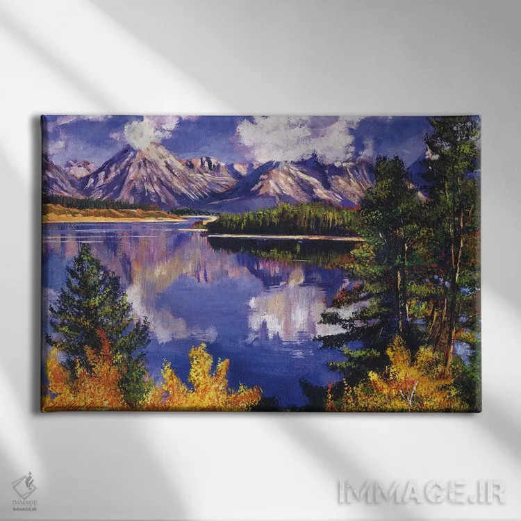 تابلو آبی ناب اثر دیوید لوید گلوور - نمای روبهرو روی دیوار