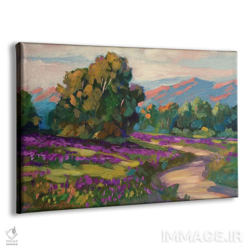 تابلو تپههای بنفش کالیفرنیا اثر دیوید لوید گلوور - نمای پرسپکتیو محصول