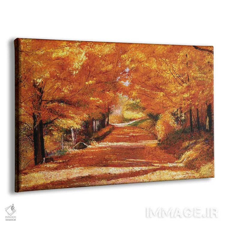 تابلو جادهٔ برگ زرد اثر دیوید لوید گلوور - نمای پرسپکتیو محصول