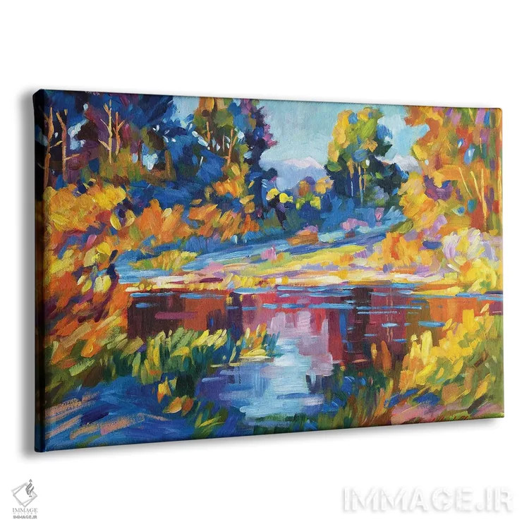 تابلو بازتابها بر دریاچهای آرام اثر دیوید لوید گلوور - نمای پرسپکتیو محصول