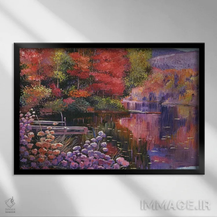 تابلو بازتاب لحظهای بینقص اثر دیوید لوید گلوور - نمای قابدار مشکی