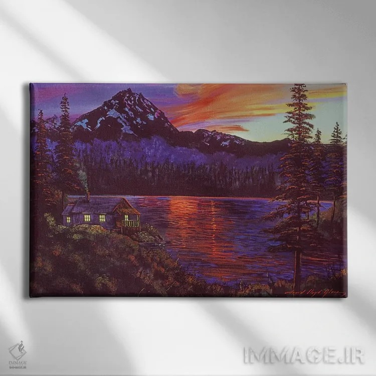 تابلو شب آرام اثر دیوید لوید گلوور - نمای روبهرو روی دیوار