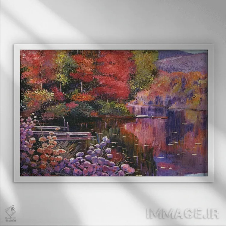 تابلو بازتاب لحظهای بینقص اثر دیوید لوید گلوور - نمای قابدار سفید