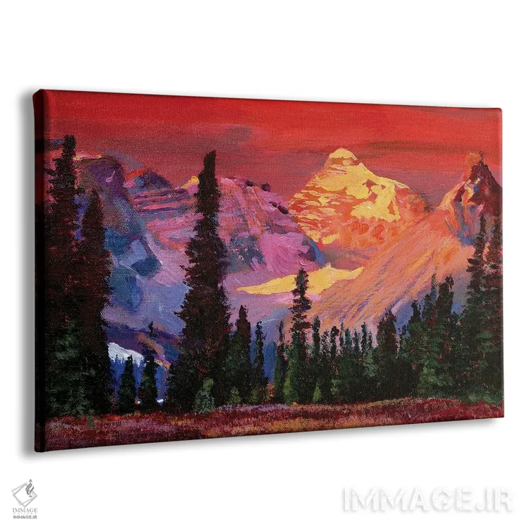تابلو رنگهای کوهستان راکی اثر دیوید لوید گلوور - نمای پرسپکتیو محصول