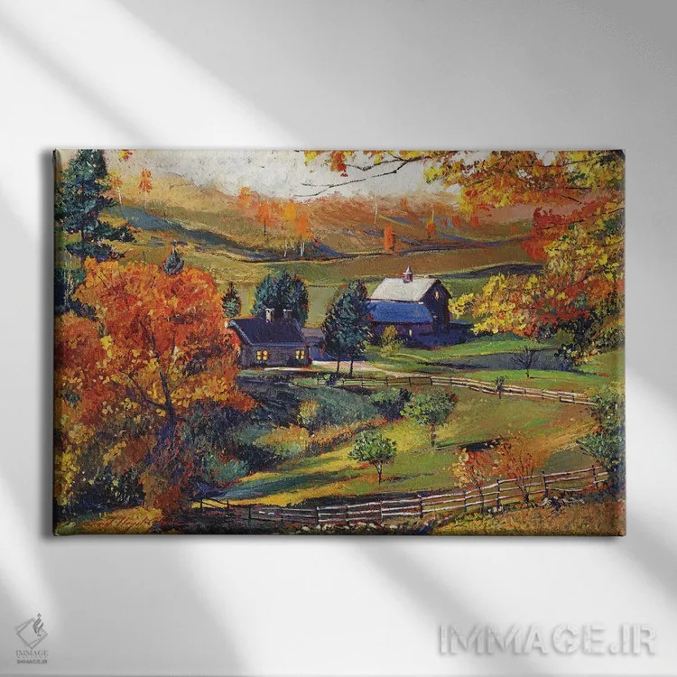 تابلو نزدیک شدن مه غلتان اثر دیوید لوید گلوور - نمای روبهرو روی دیوار