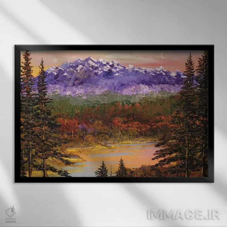 تابلو چشمانداز خاموش اثر دیوید لوید گلوور - نمای قابدار مشکی