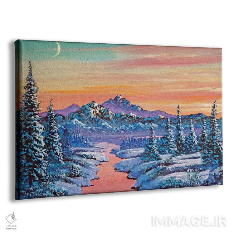 تابلو رودخانه برفی اثر دیوید لوید گلوور - نمای پرسپکتیو محصول